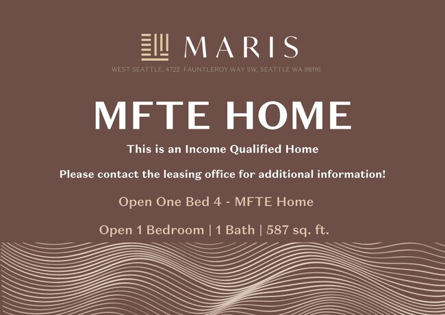 Open One Bed 4 MFTE A338 floor plan